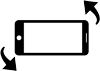 icon of a mobile phone rotating